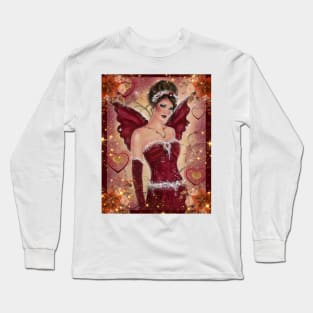 Holly Christmas fairy by Renee L. Lavoie Long Sleeve T-Shirt